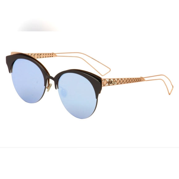 DIOR "DIORAMA CLUB" 55MM MATTE BLACK & CORAL WOMEN'S DESIGNER SUNGLASSES - Picture 2 of 11